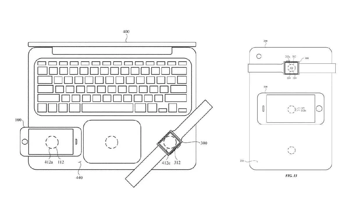 Apple sta lavorando su un Macbook in grado di caricare iPhone, iPad e Apple Watch 8 apple brevet macbook