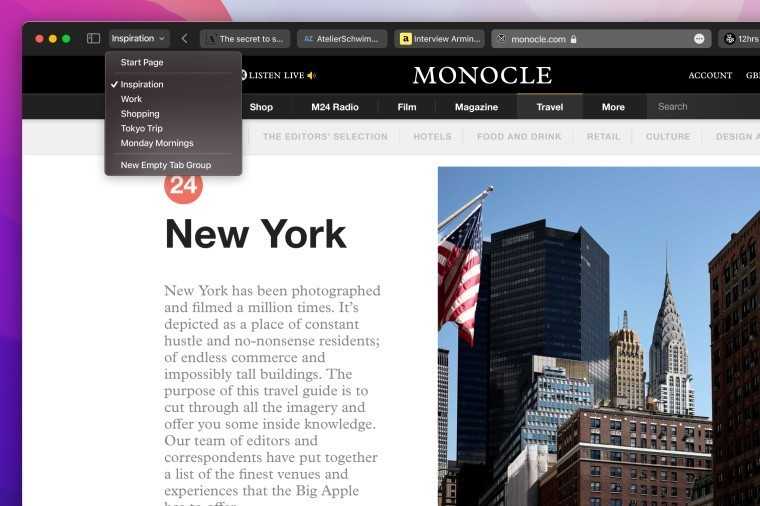 apple macos monterey safari