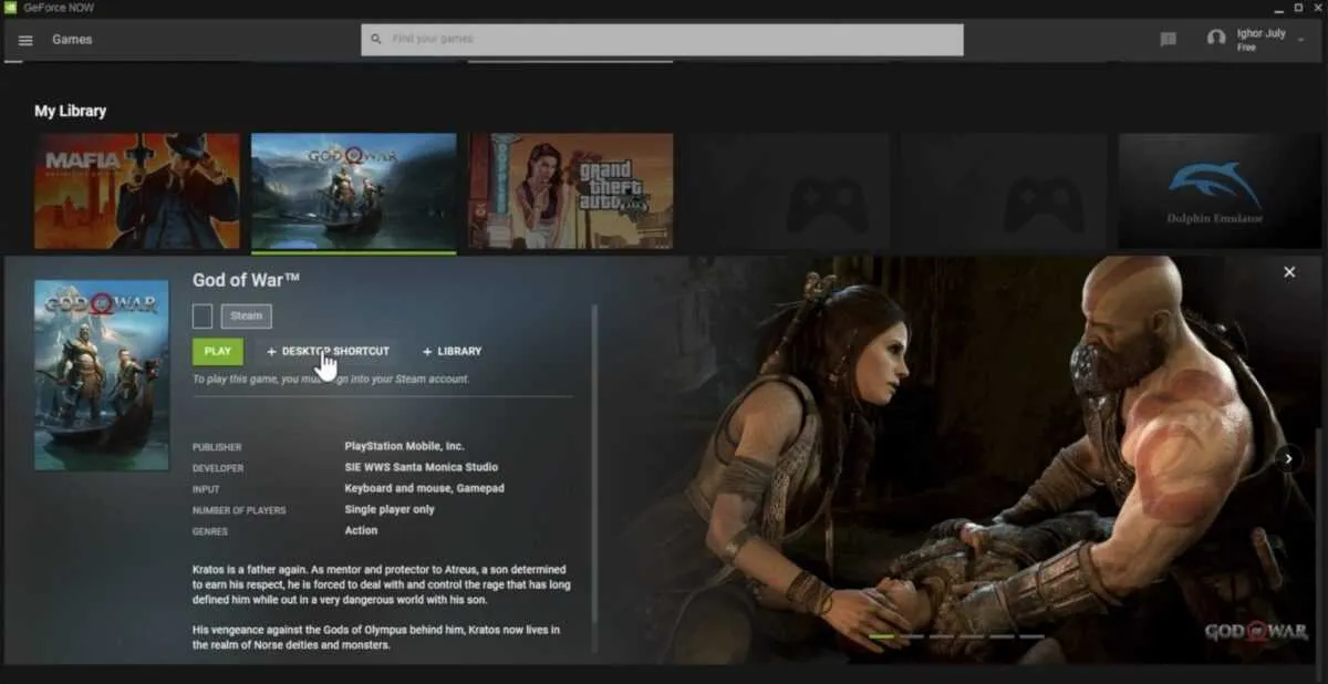 god of war geforce now source  ighor july