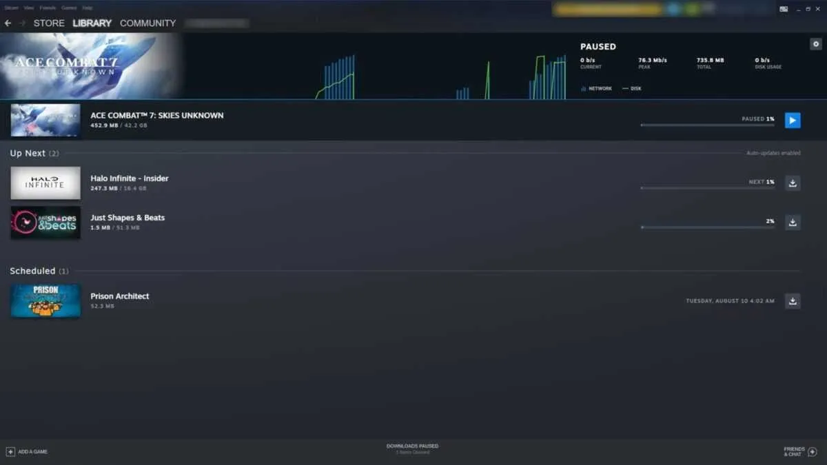 steam new downloads