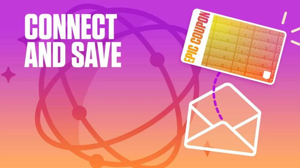 epic games connect and save coupon