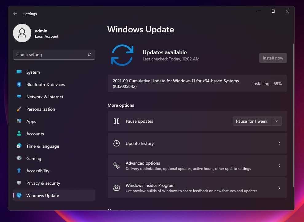 Windows 11 KB5005642