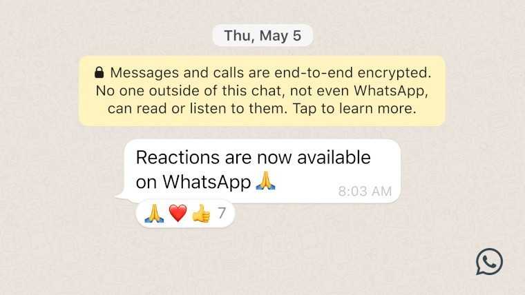 whatsapp reactions story