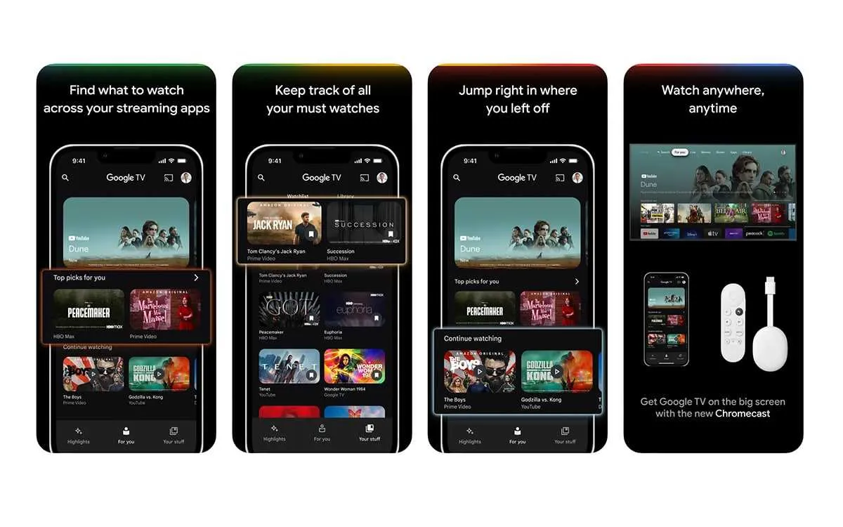googletv appli ios