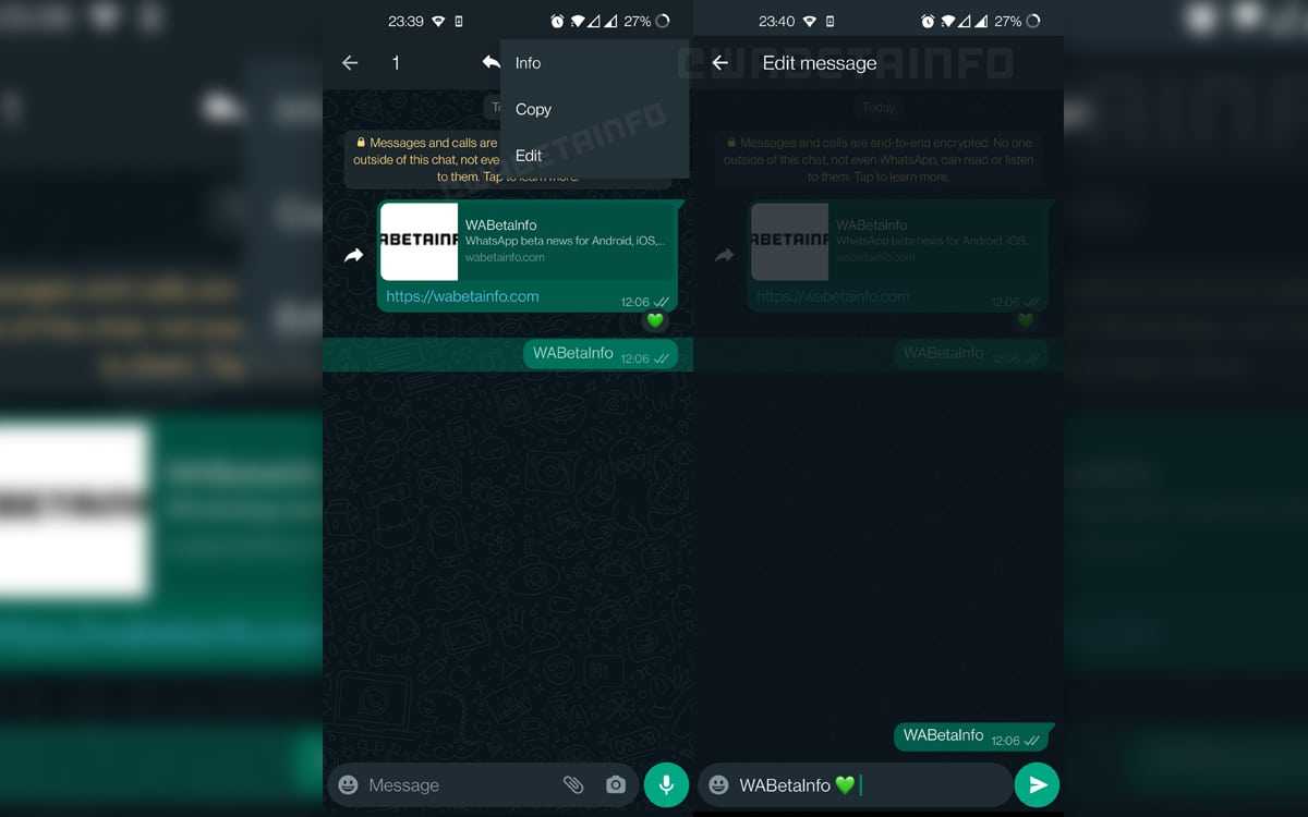 WhatsApp ti consentirà finalmente di modificare i tuoi messaggi dopo l'invio 1 whatsapp