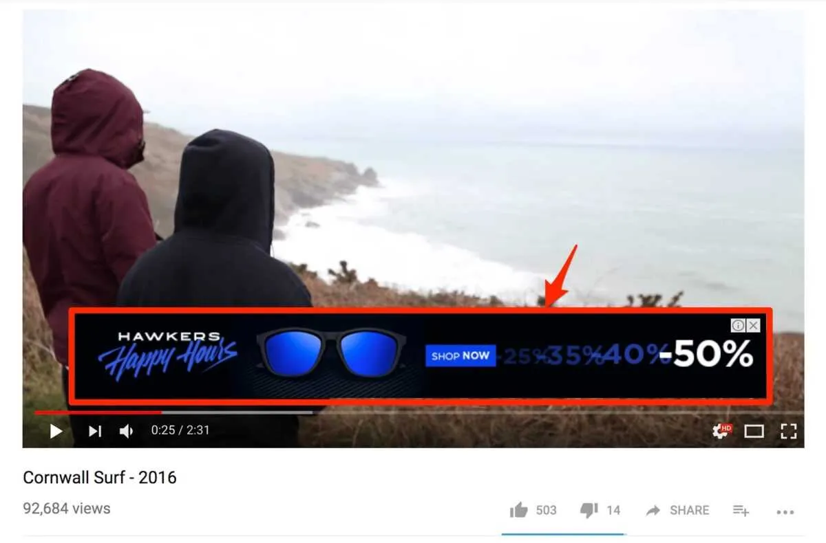 youtube banner ads