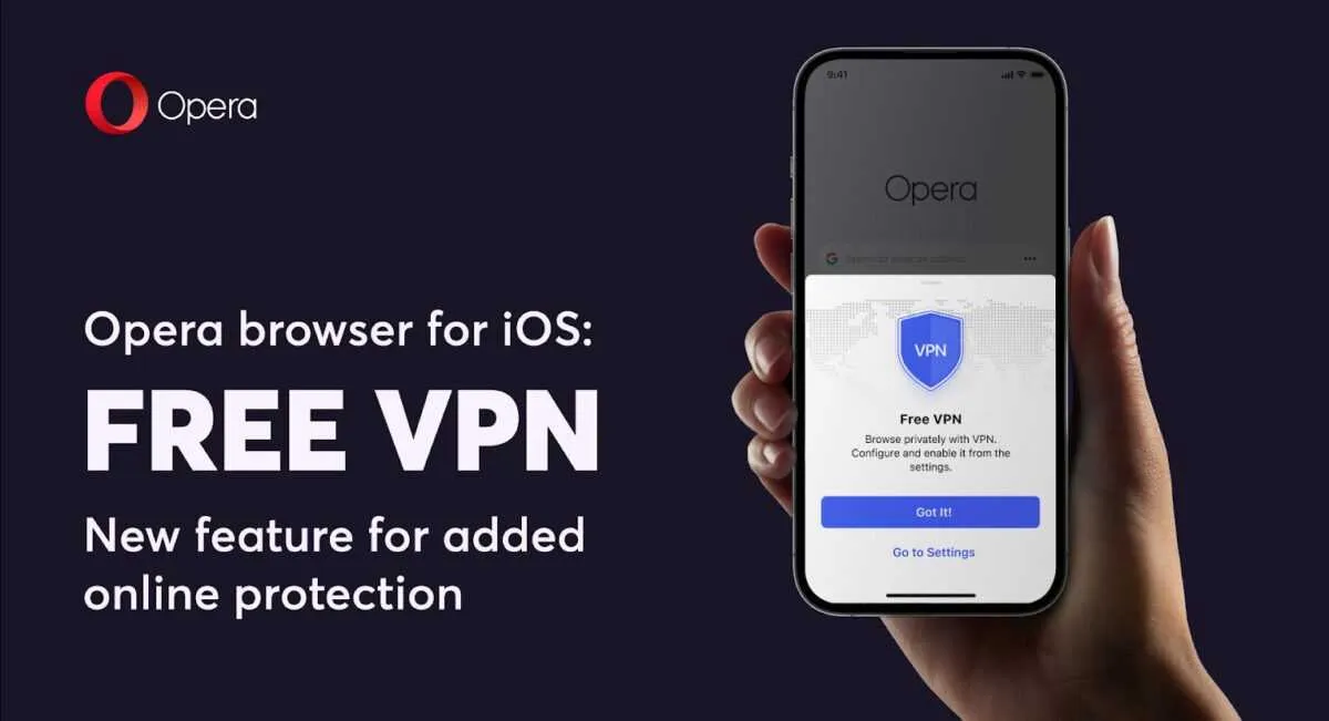 opera free vpn on iphone