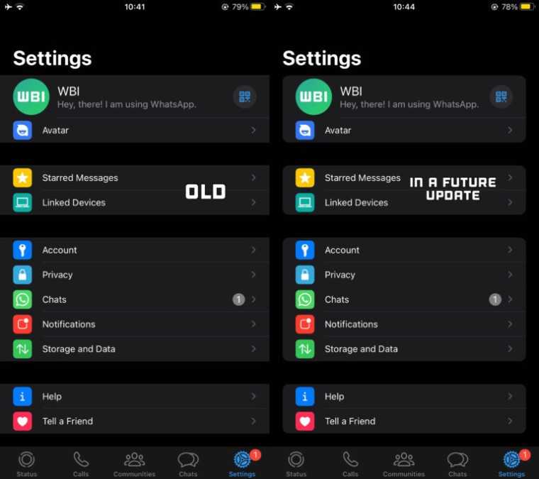 wa new visual style settings ios 768x683 story