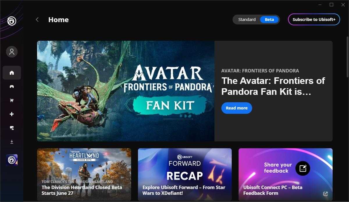 Ubisoft: il suo nuovo launcher Connect su PC con un aggiornamento dell'interfaccia utente, funzionalità social e altro ancora 8 Ubisoft Connect beta