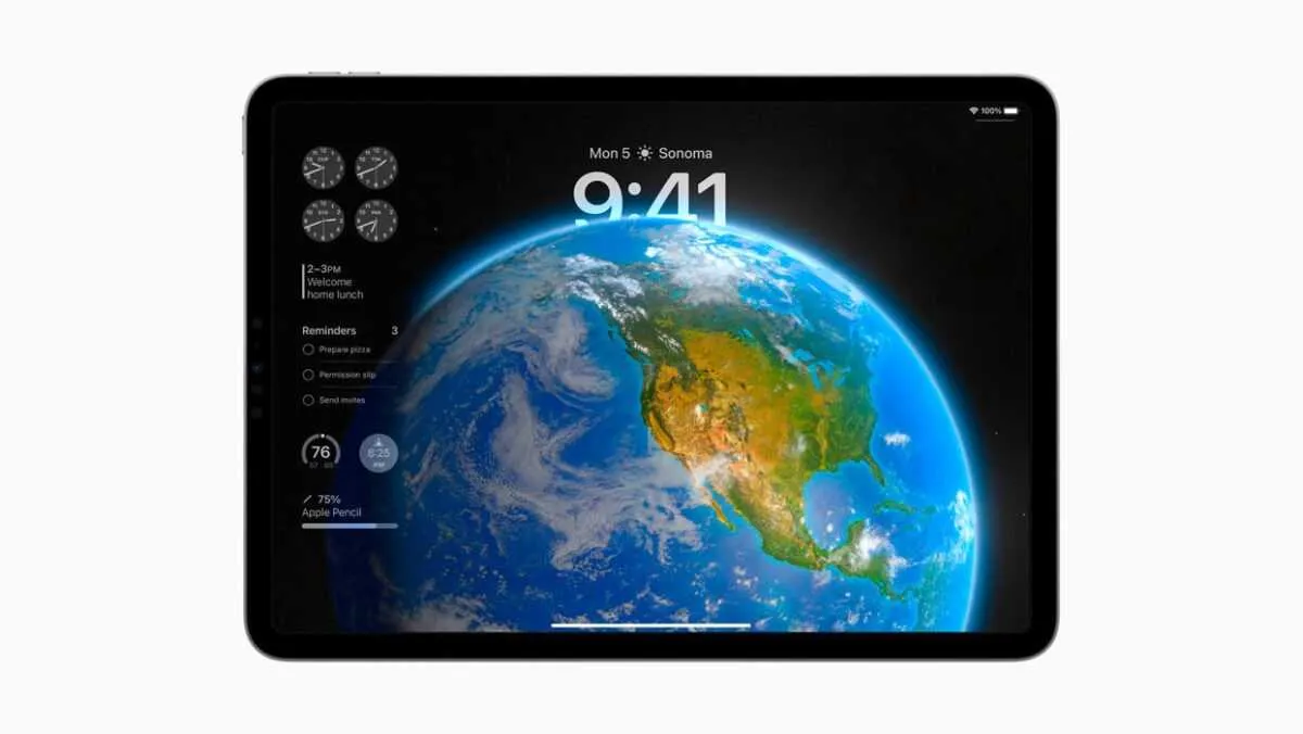 apple wwdc23 ipados 17 lock screen earth with widgets 230605 big.jpg.large