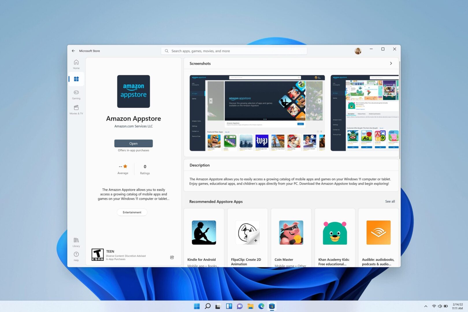 wsa amazon appstore get