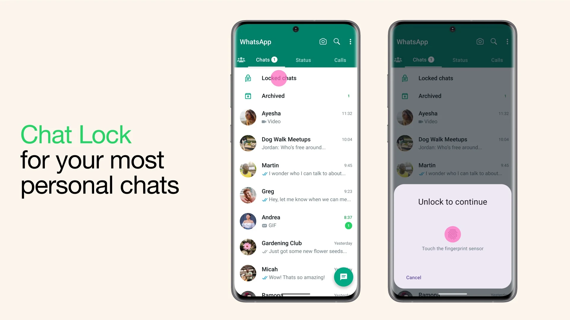 WhatsApp presto ti consentirà di bloccare le chat sui dispositivi collegati 14 WhatsApp Chat Lock