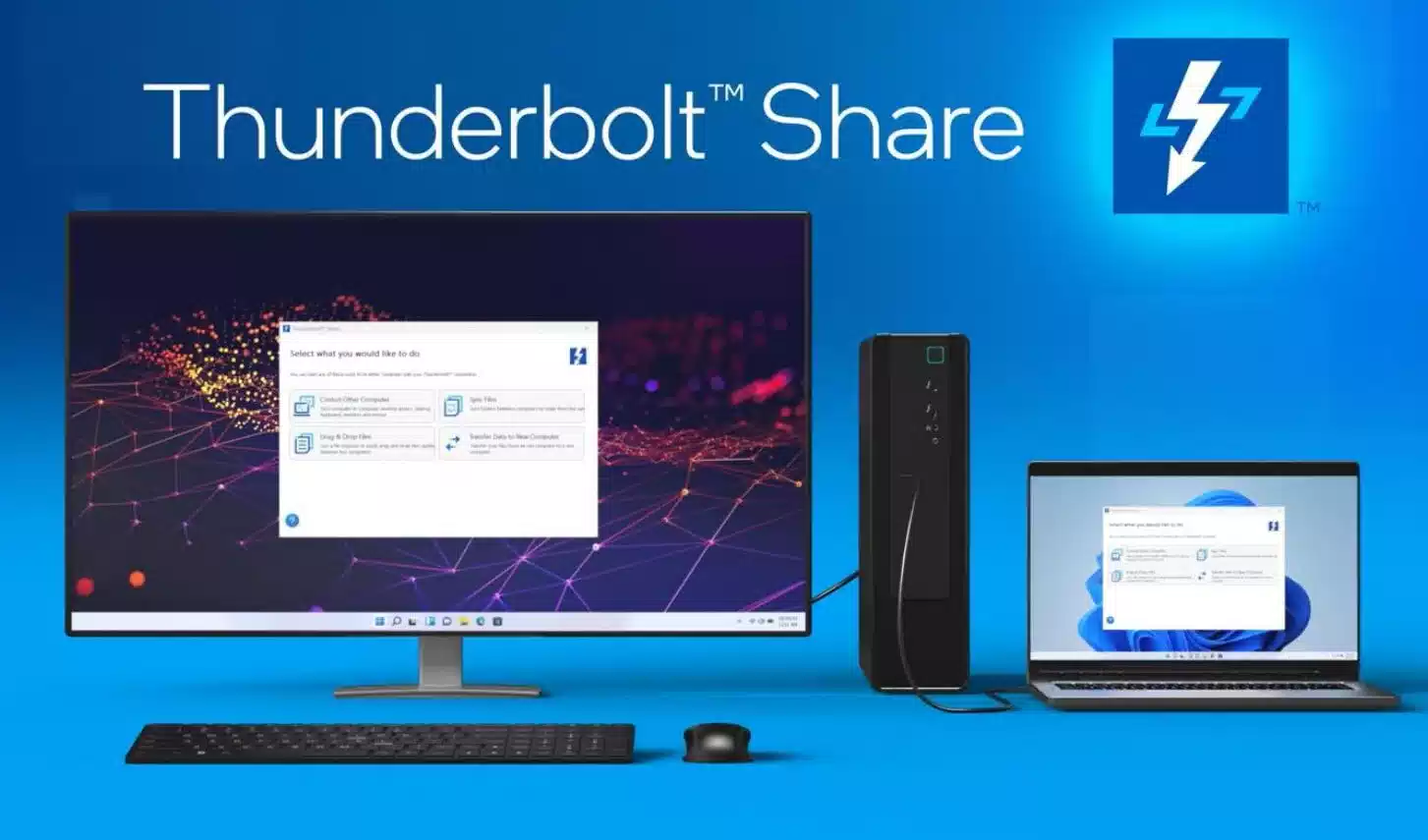 Intel rivela Thunderbolt Share come un nuovo modo per condividere monitor e dati tra due PC 12 thunderbolt share