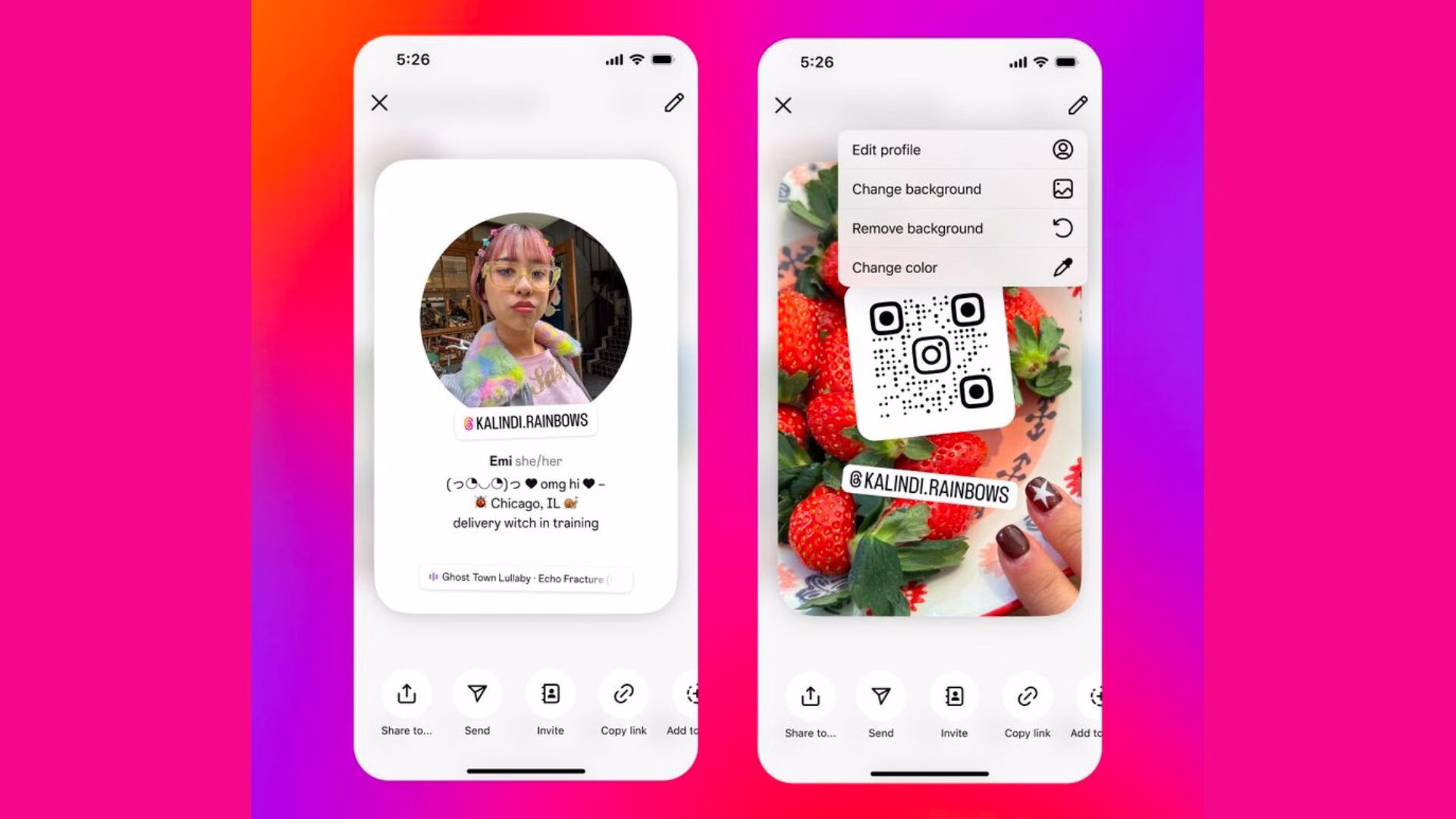 instagram profile card