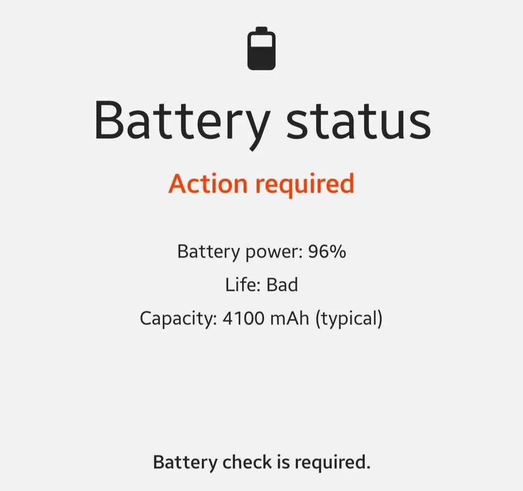 battery status