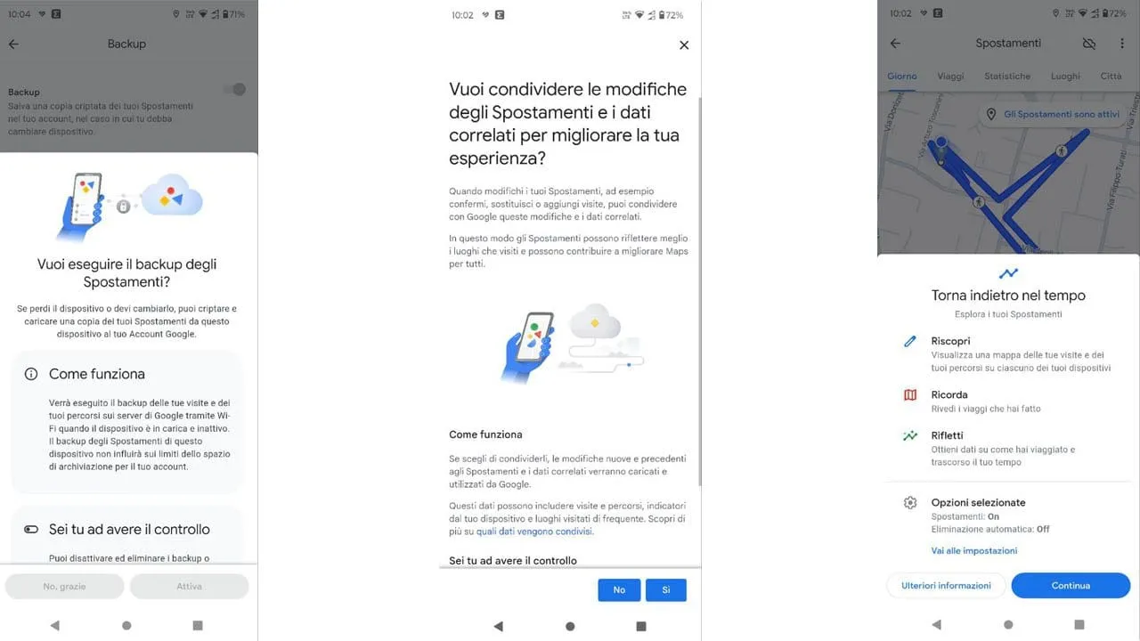 google maps spostamenti
