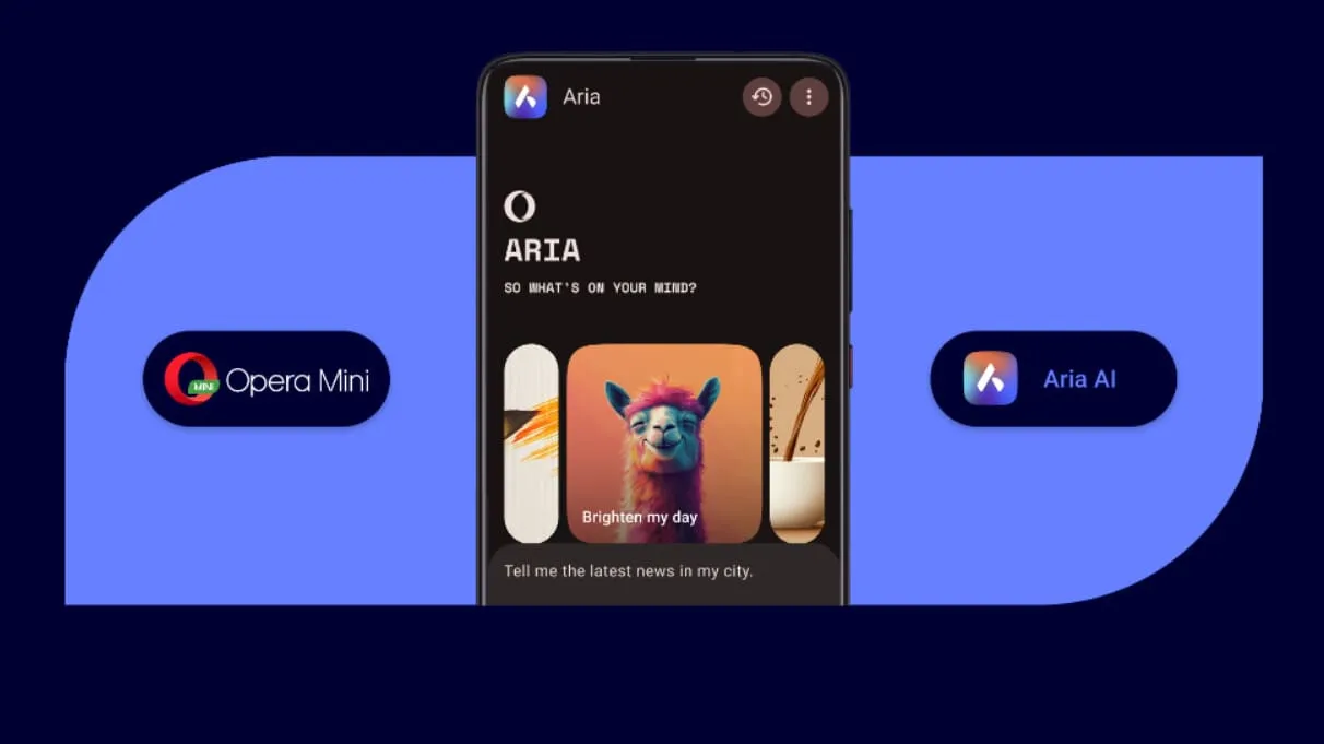aria ai in opera mini