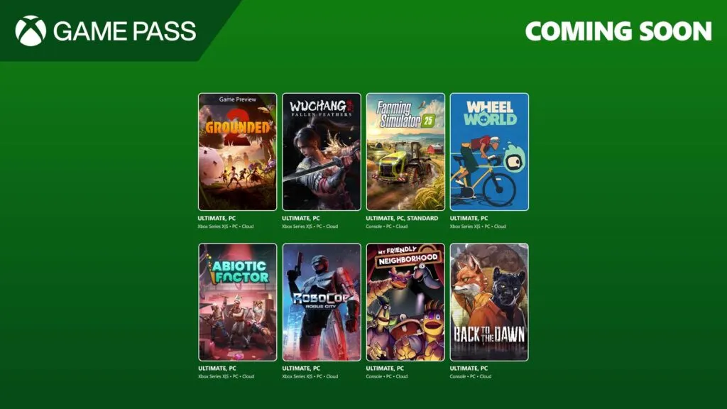 Xbox Game Pass July 2025 Games