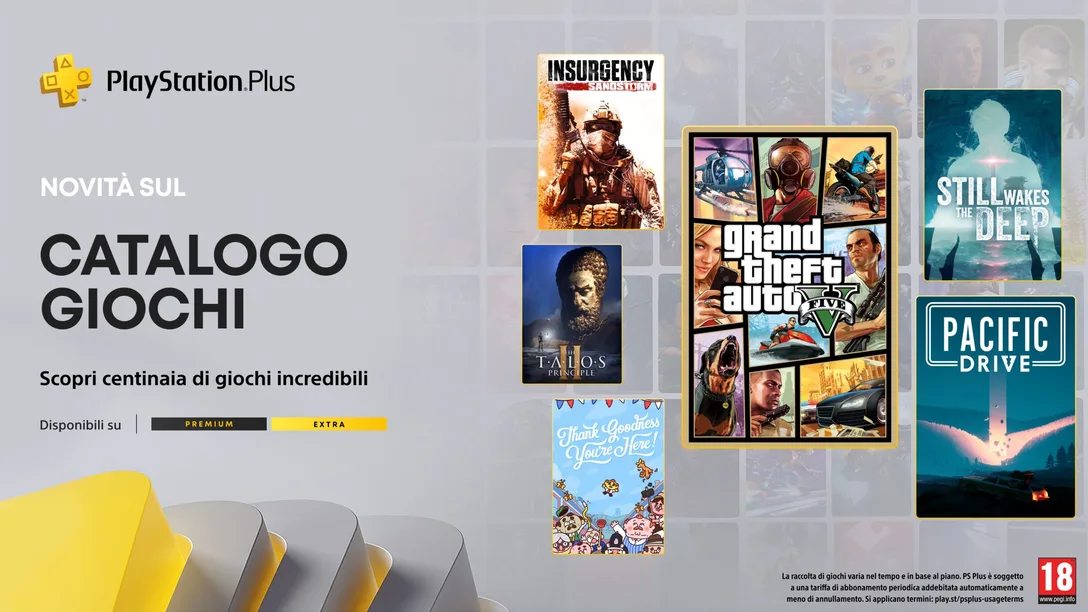Grand Theft Auto V, Pacific Drive, Still Wakes the Deep e altri titoli si uniscono al catalogo giochi extra di PS Plus 1 PS Plus Extra November 2025