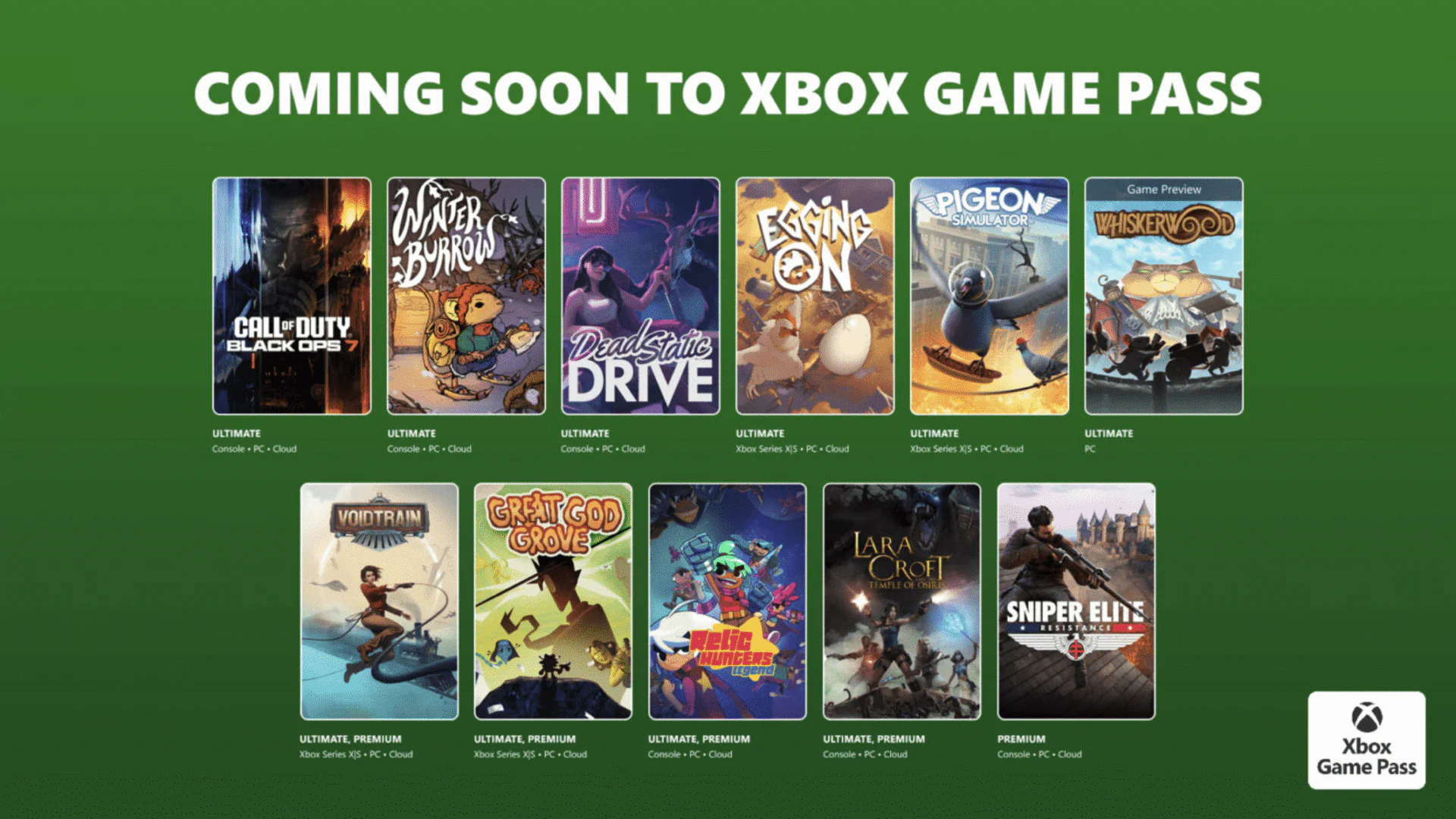 Xbox Game Pass Games November 2025