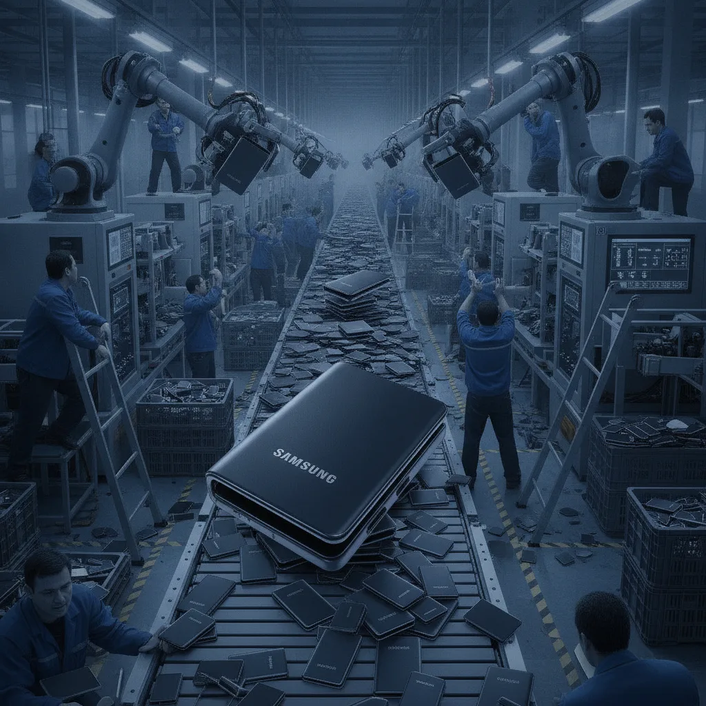 Il nuovo formato “passaporto” del Galaxy Z Fold 8 manda in tilt la produzione: Samsung non sta dietro alle richieste