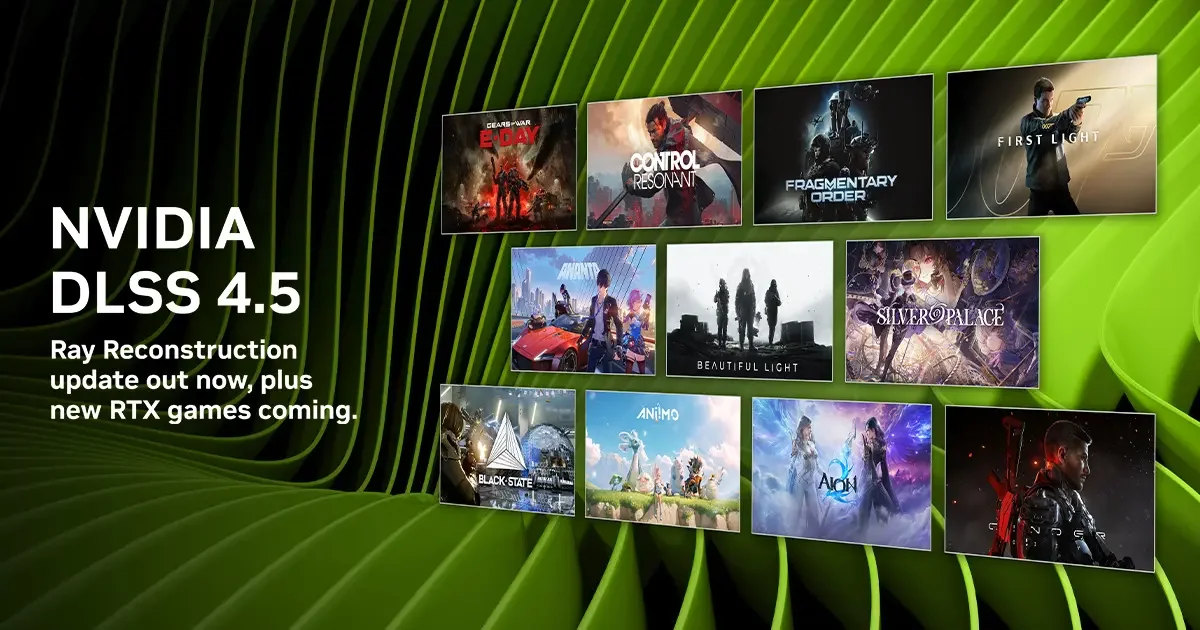 NVIDIA sblocca DLSS 4.5 Ray Reconstruction per tutte le GPU RTX tramite l’NVIDIA App